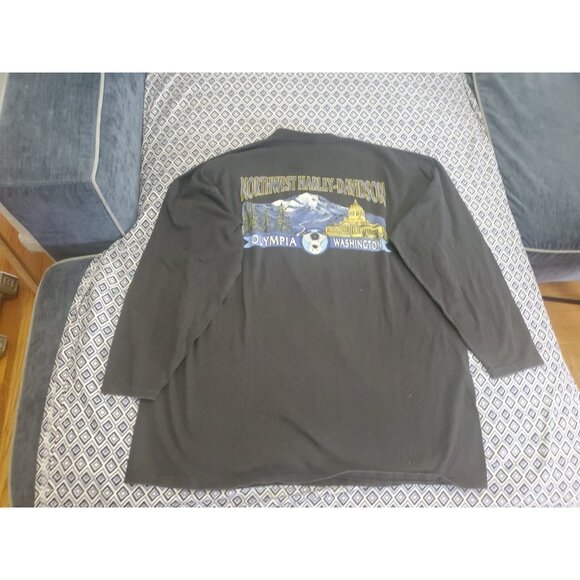 Vintage 1995 Motor Harley Davidson Cycles Double Sided  Shirt Men's Size XXL - Picture 10 of 11